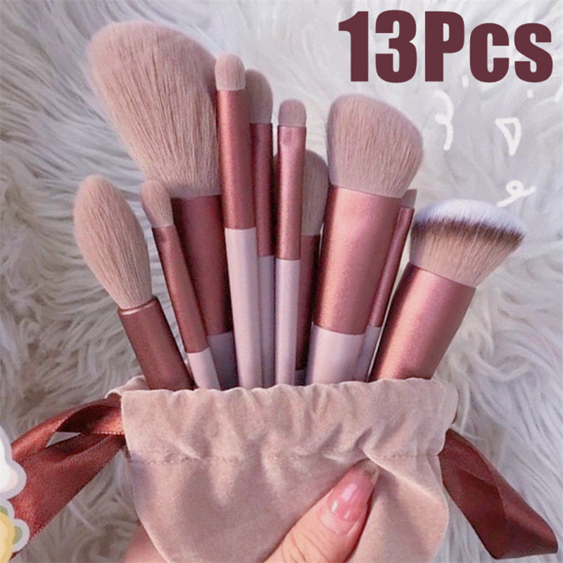 13-Piece Makeup Brush Set - 13 Green Boxed POLITICSLADY