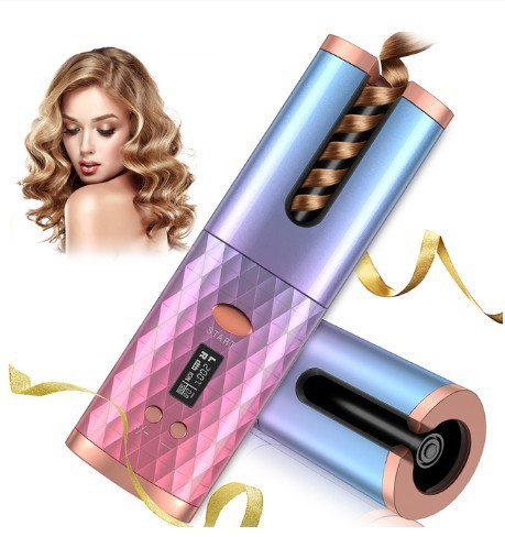 Rechargeable Automatic Hair Curler - Black / USB POLITICSLADY