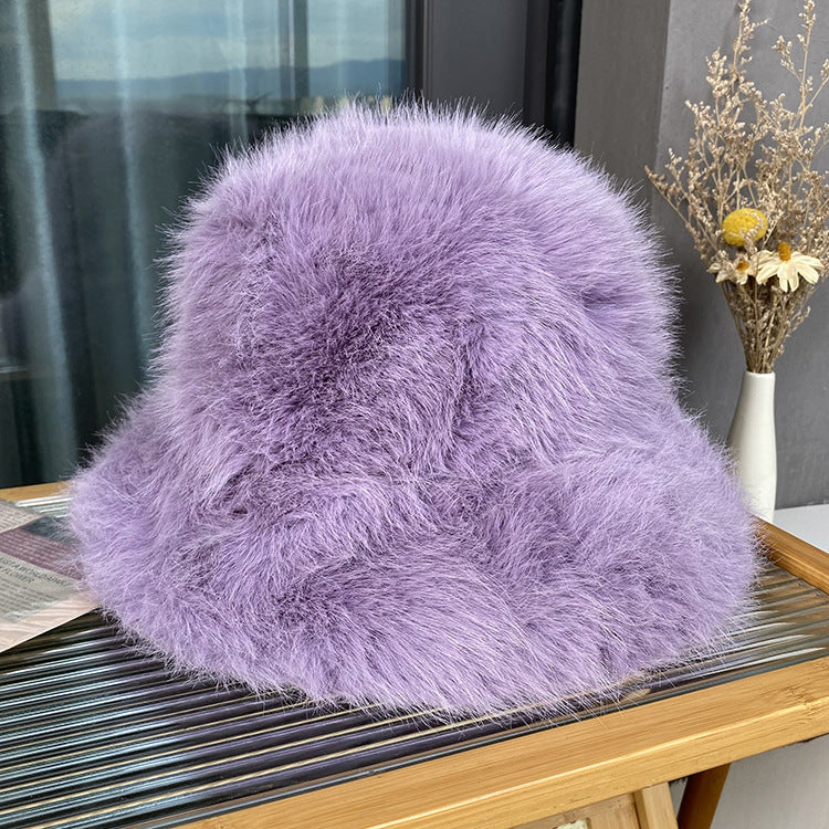 Autumn And Winter Wild Long Fur Bucket Hat