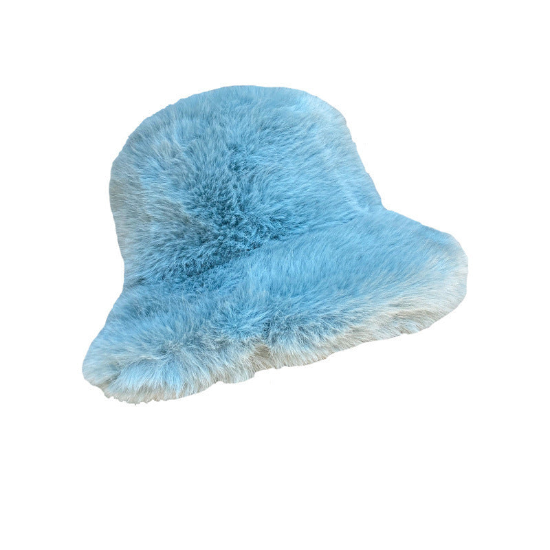 Autumn And Winter Wild Long Fur Bucket Hat