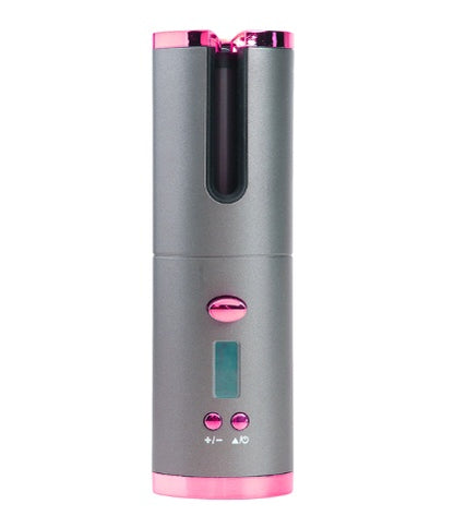 Rechargeable Automatic Hair Curler - Pinkgrey / USB POLITICSLADY