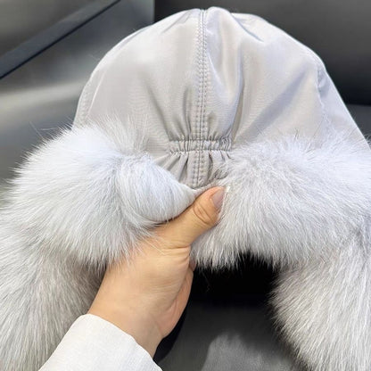 Cotton Fox Fur Ushanka Slimming