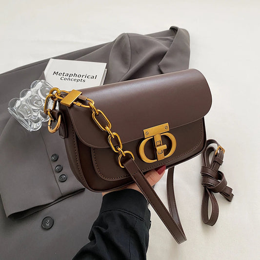 Retro small bag - Chocolate / (20cm<Max Length<30cm) POLITICSLADY