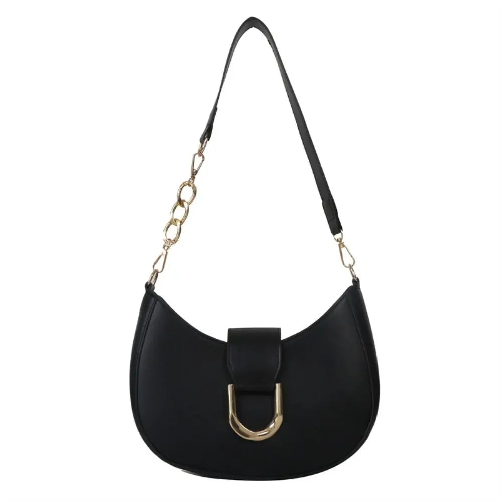 Bondi Leather Shoulder Bag - black POLITICSLADY