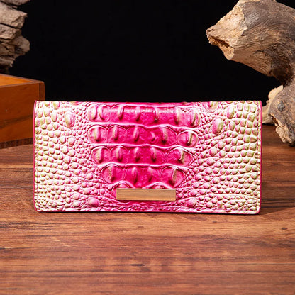 Fashionable crocodile wallet - RoseGreen POLITICSLADY