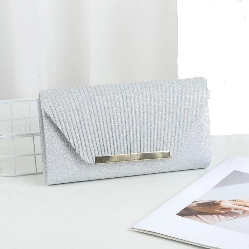 Elegant Clutch Bag - silver POLITICSLADY