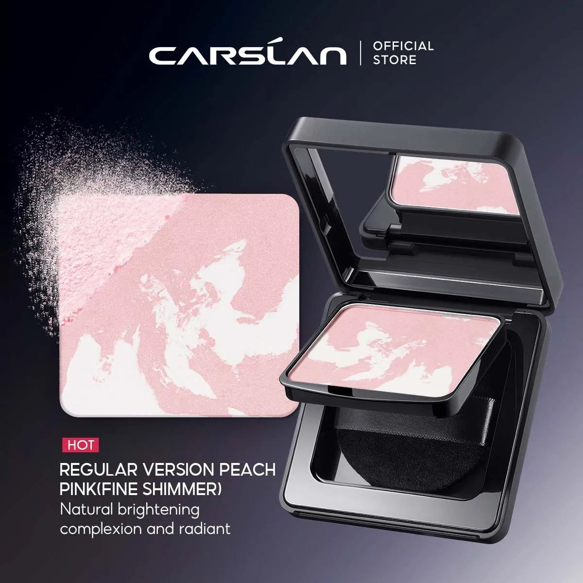 CARSLAN Stay Matte Face Pressed Powder Compact 24H - Pink For Brighten / 1 POLITICSLADY