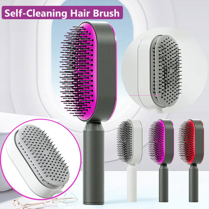 Self-Cleaning Hair Brush - Black gold POLITICSLADY