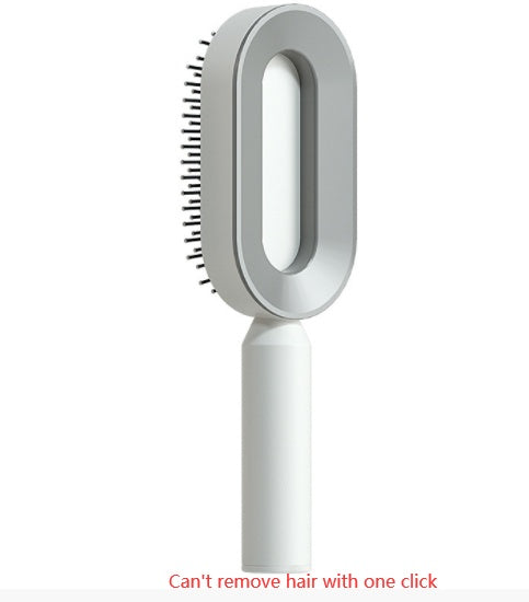 Self-Cleaning Hair Brush - Elegant white POLITICSLADY